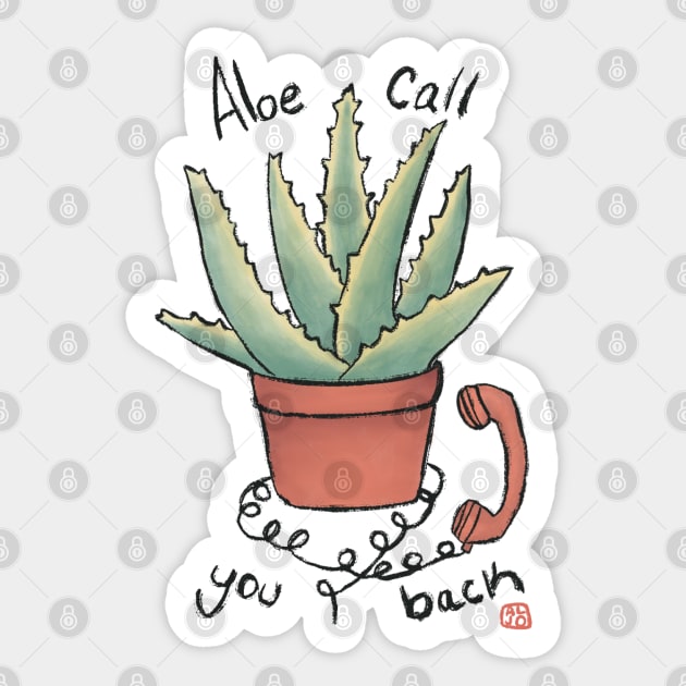 Aloe Call You Back Sticker by moonehrules